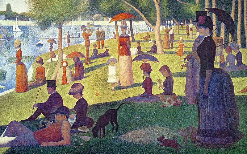 Georges-Pierre Seurat, A Sunday Afternoon on the Island of La Grande Jatte (1884), collection of the Art Institute of Chicago. | Image source: commons.wikimedia.org