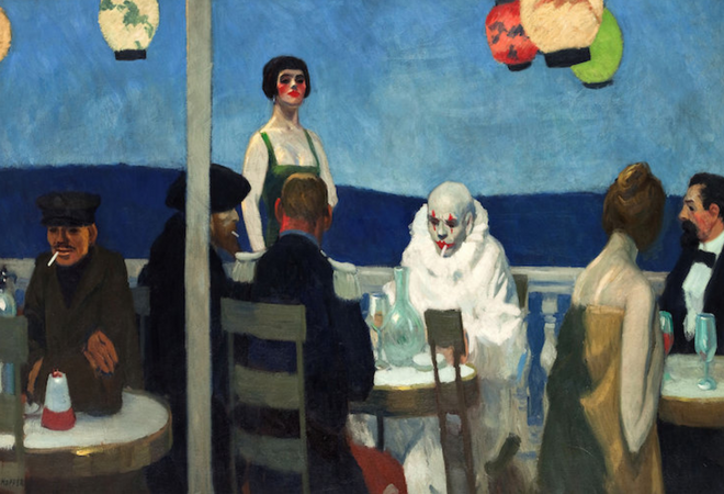 "Soir Bleu" painting by Edward Hopper (1914) | Image source: icanvas.com