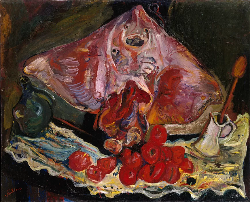 Chaim Soutine, “Still Life with Rayfish” (ca 1924), oil on canvas | Image source: thejewishmuseum.org