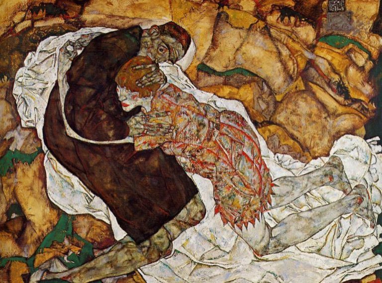 Painting "Death and the Maiden" (1915) by Egon Schiele | Image source: ligiafascioni.com.br