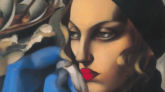 Blue Hair Woman Painting by Tamara de Lempicka - wide 3