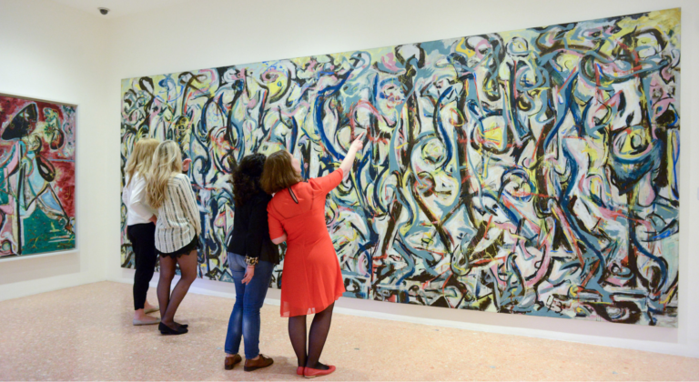 Jackson Pollock’s “Mural” on display at the Peggy Guggenheim Collection in Venice