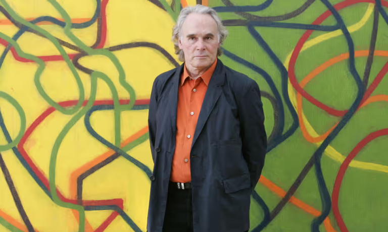 Brice-Marden-pictured-in-front-of-his-work-The-Propitious-Garden-of-Plane-Image-in-2007.-Photograph-AFPDDPGetty-Images-Source-theguardian.com_